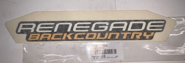 New OEM Genuine Bombardier Recreational Products, Side Decal Renegade Backco - Part # 516005166