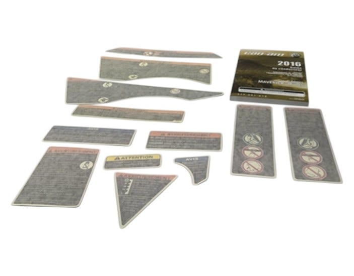 New OEM Genuine Bombardier Recreational Products, Warning Label Kit Fr - Part # 704905401