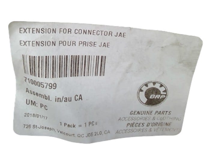 New OEM Genuine Bombardier Recreational Products, Extension For Connector Ja - Part # 710005799