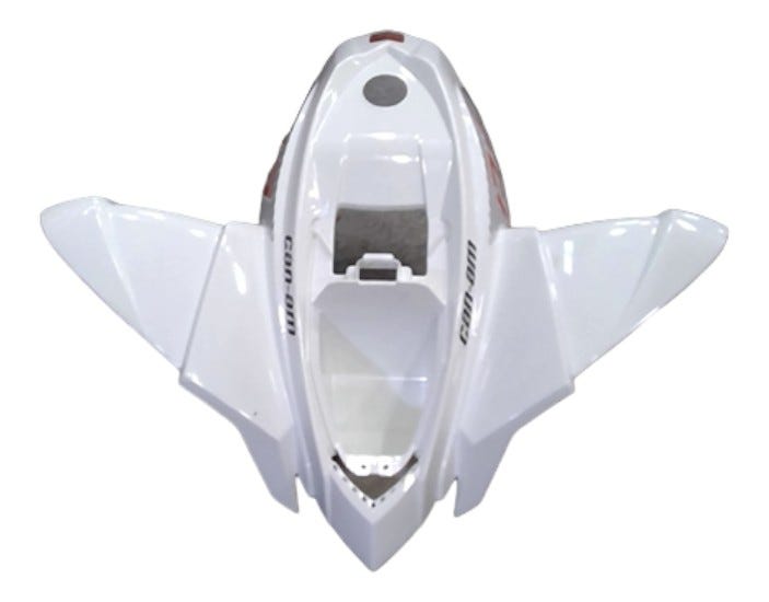 New OEM Genuine Bombardier Recreational Products, Front Fender White - Part # V82010DGF030