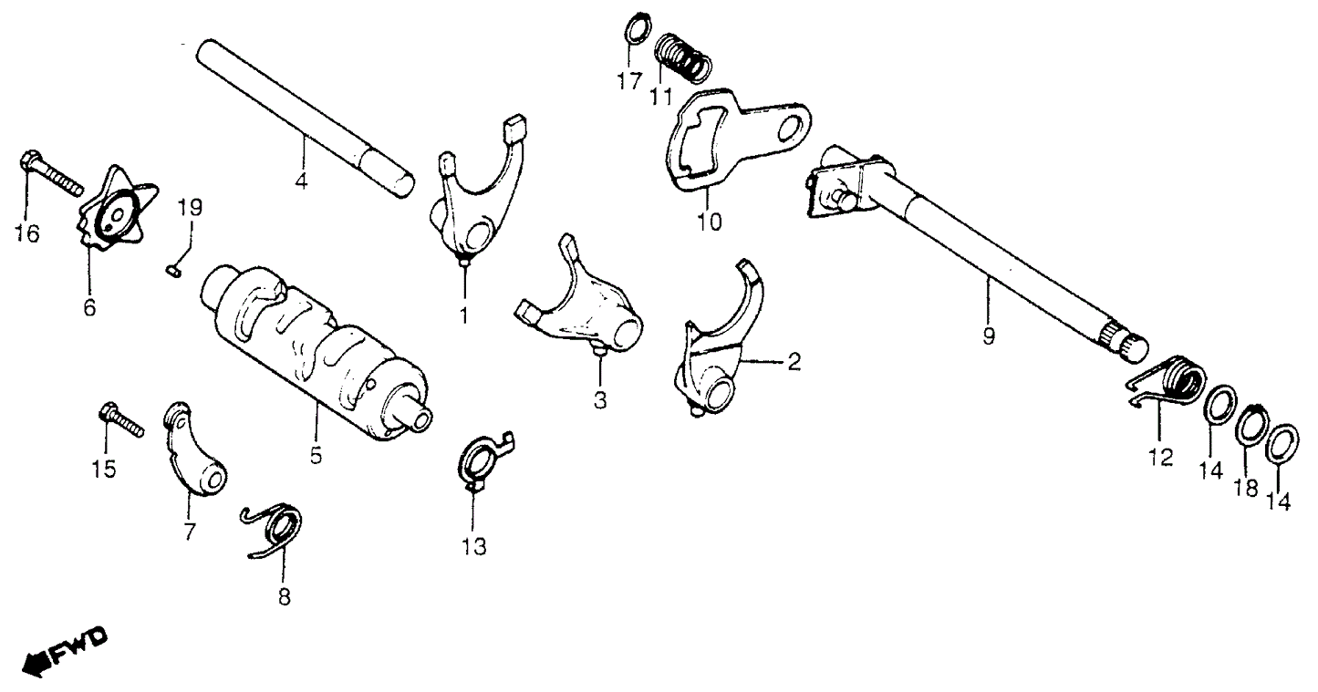 Fork, R. Gearshift