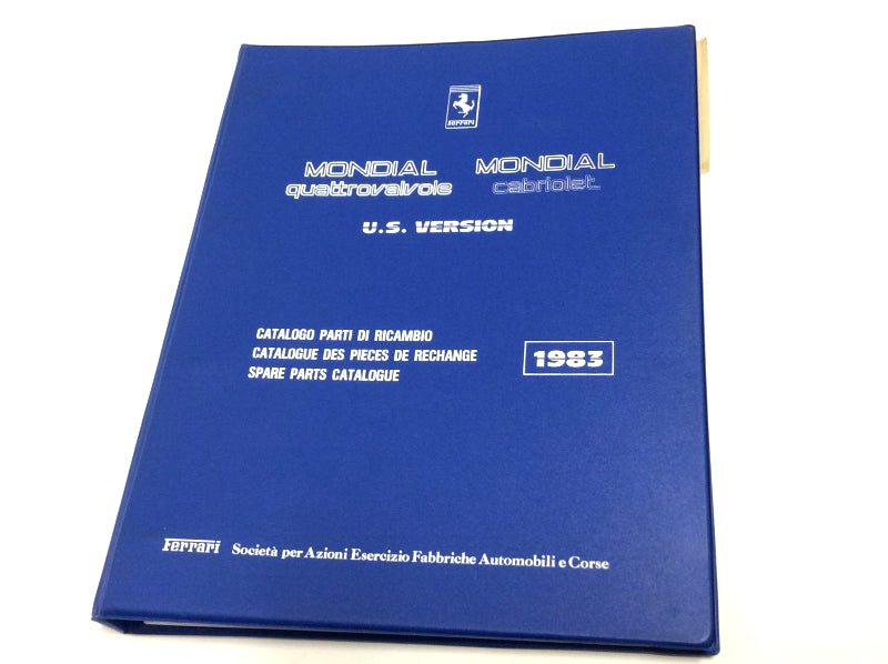 New OEM 1983 Ferrari Mondial QV & Cabriolet Parts Illustration Manual, Cat # 264/83