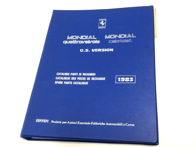New OEM 1983 Ferrari Mondial QV & Cabriolet Parts Illustration Manual, Cat # 264/83