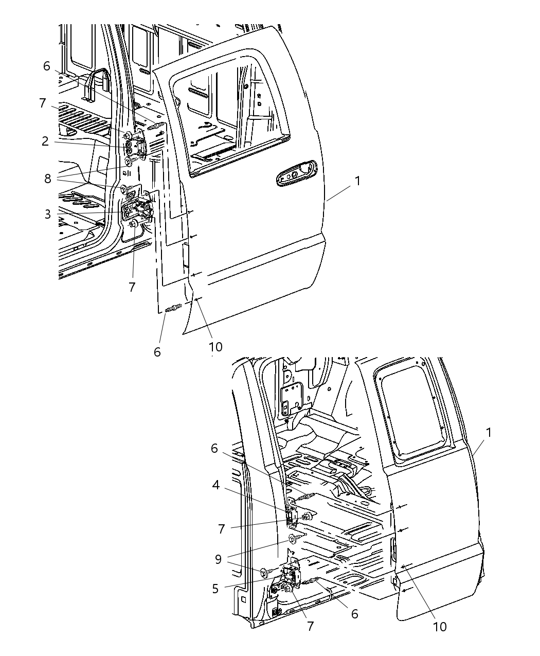 Hinge Rear Door Lower