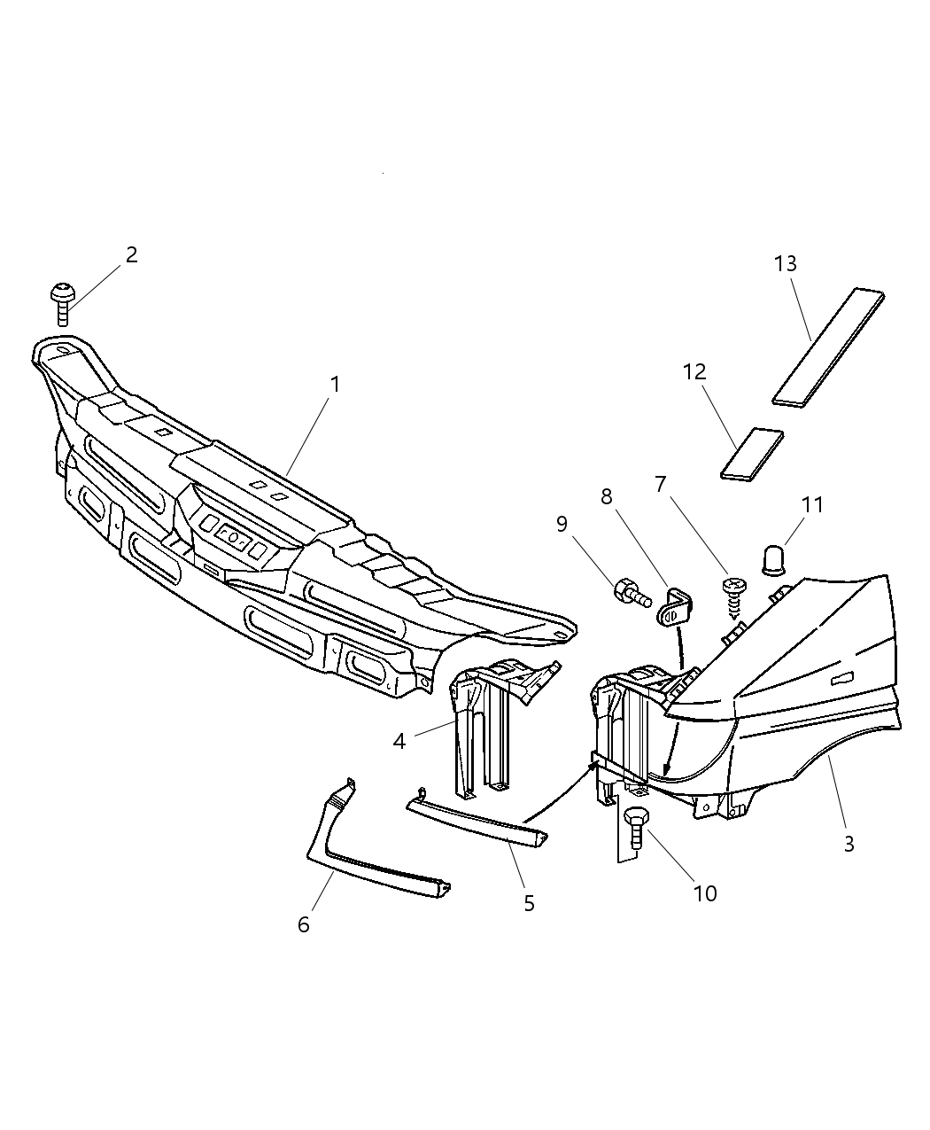 Support Radiator Closure Panel