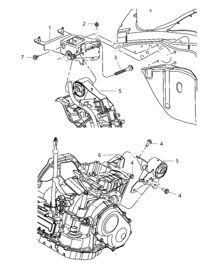 New OEM Genuine Plymouth, Engine Mount - Part # 4668526AE