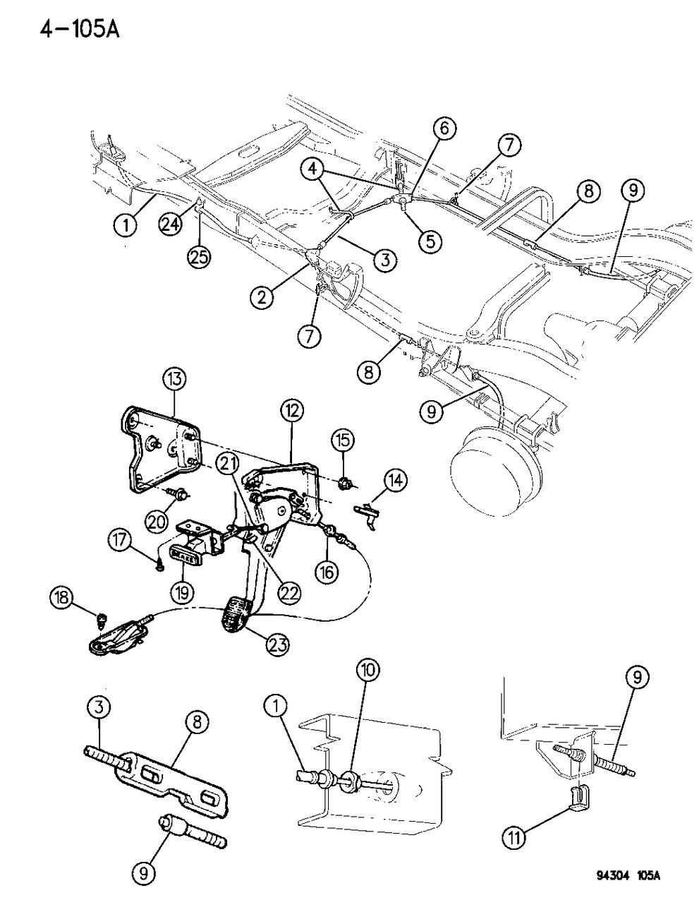 Cable, Parking Brake Inter., W/111.9" Wheel Base