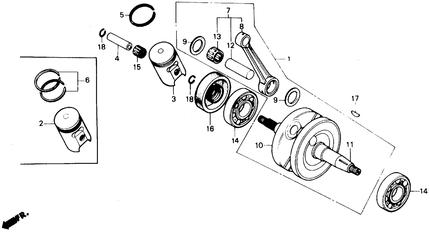 Pin, Crank (Blue)