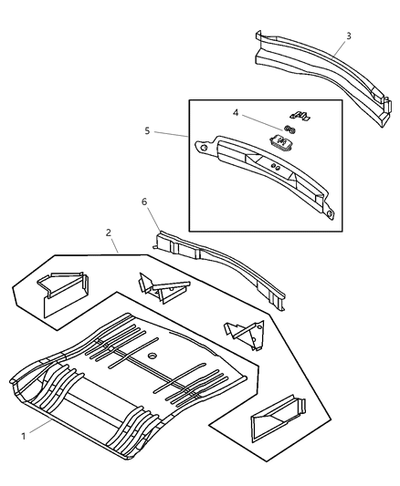 New 2004 Fits Chrysler Pacifica Reinfmnt-Rear Rail To Liftgate Sill - Part # 5054645AC