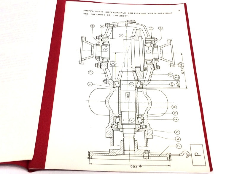 New 1967-1971 Ferrari 365 GT 2+2 Differential Repair Technical Manual