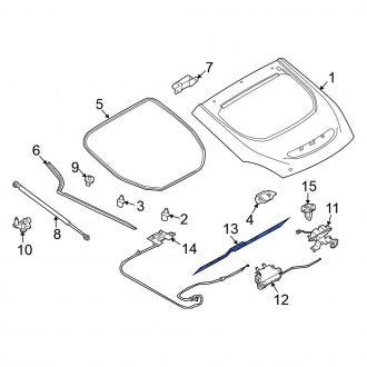 New 2003-2008 Fits Nissan 350Z Rear Liftgate Lock Striker Plate, Part # 90570-CF00A
