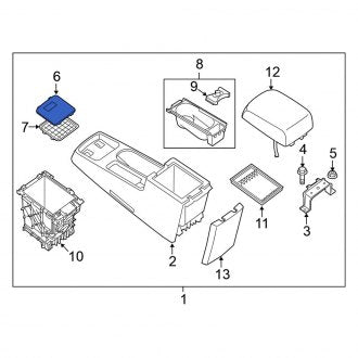 New Fits Nissan, Front Console Trim Panel - Part # 96917ET00C