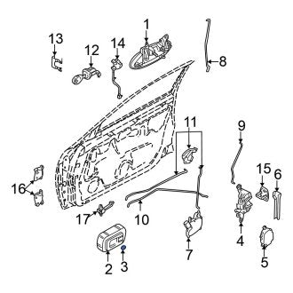 New Fits Nissan, Rear Left Interior Door Handle Screw Cap - Part # 80677ZB001