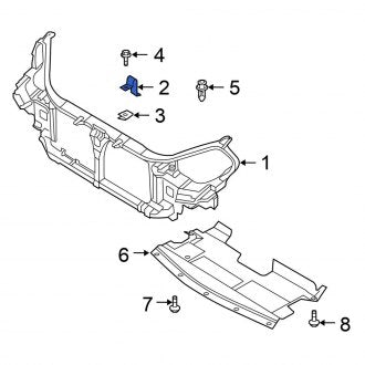 New Fits Nissan, Radiator Support Bracket - Part # 743E37Y000
