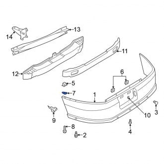 New Fits Nissan, Rear Left Bumper Cover Spacer - Part # 850959E000