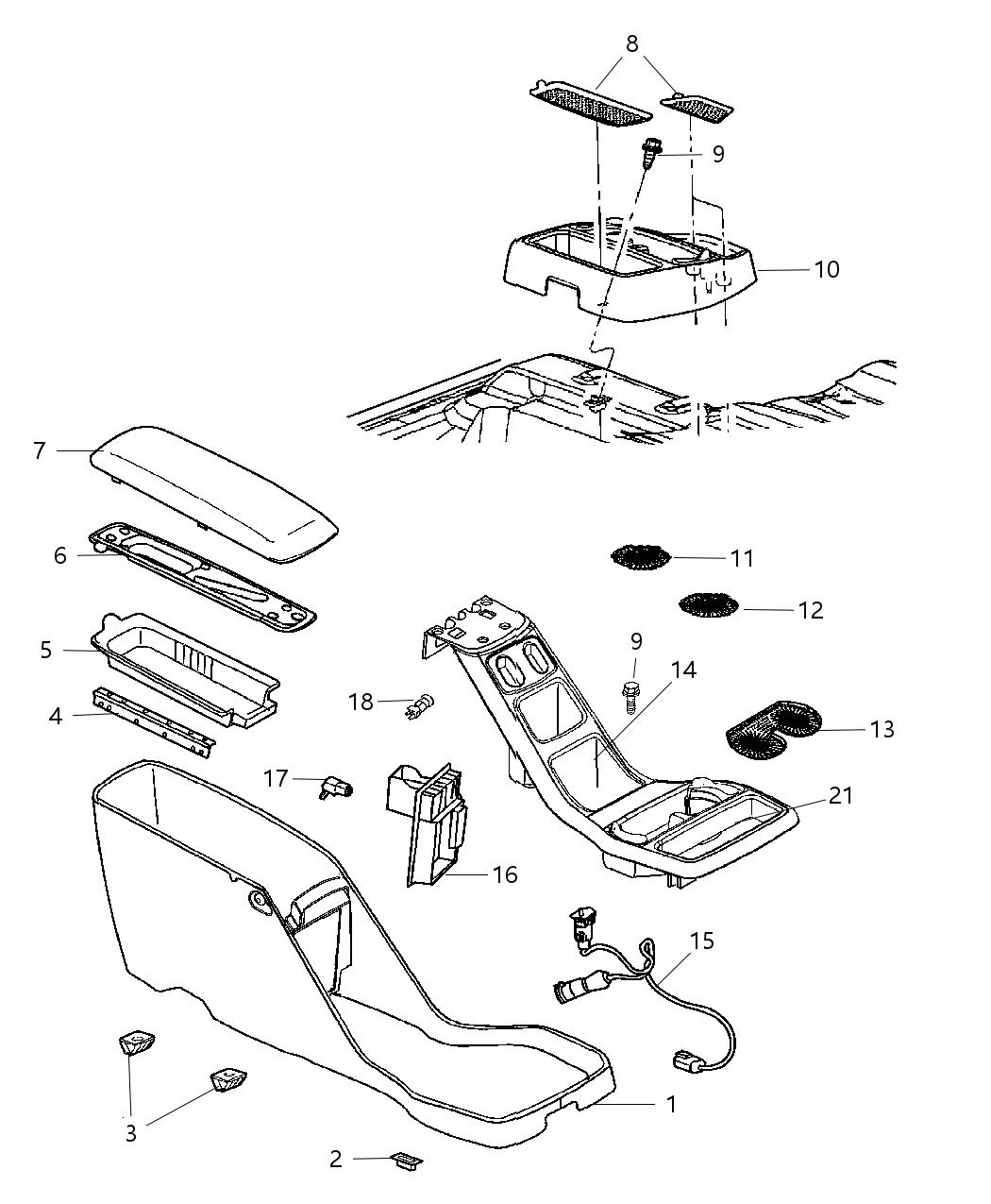 Plate Floor Console