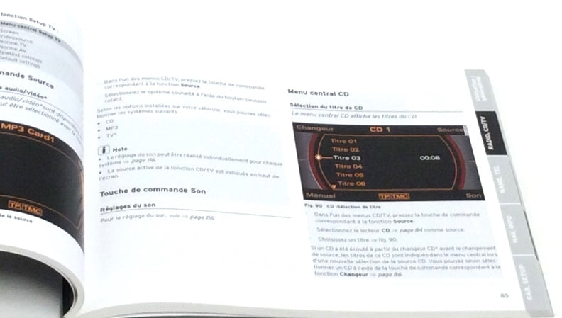 New OEM 2007-2010 Lamborghini Gallardo Infotainment Manual Handbook French Euro Spec