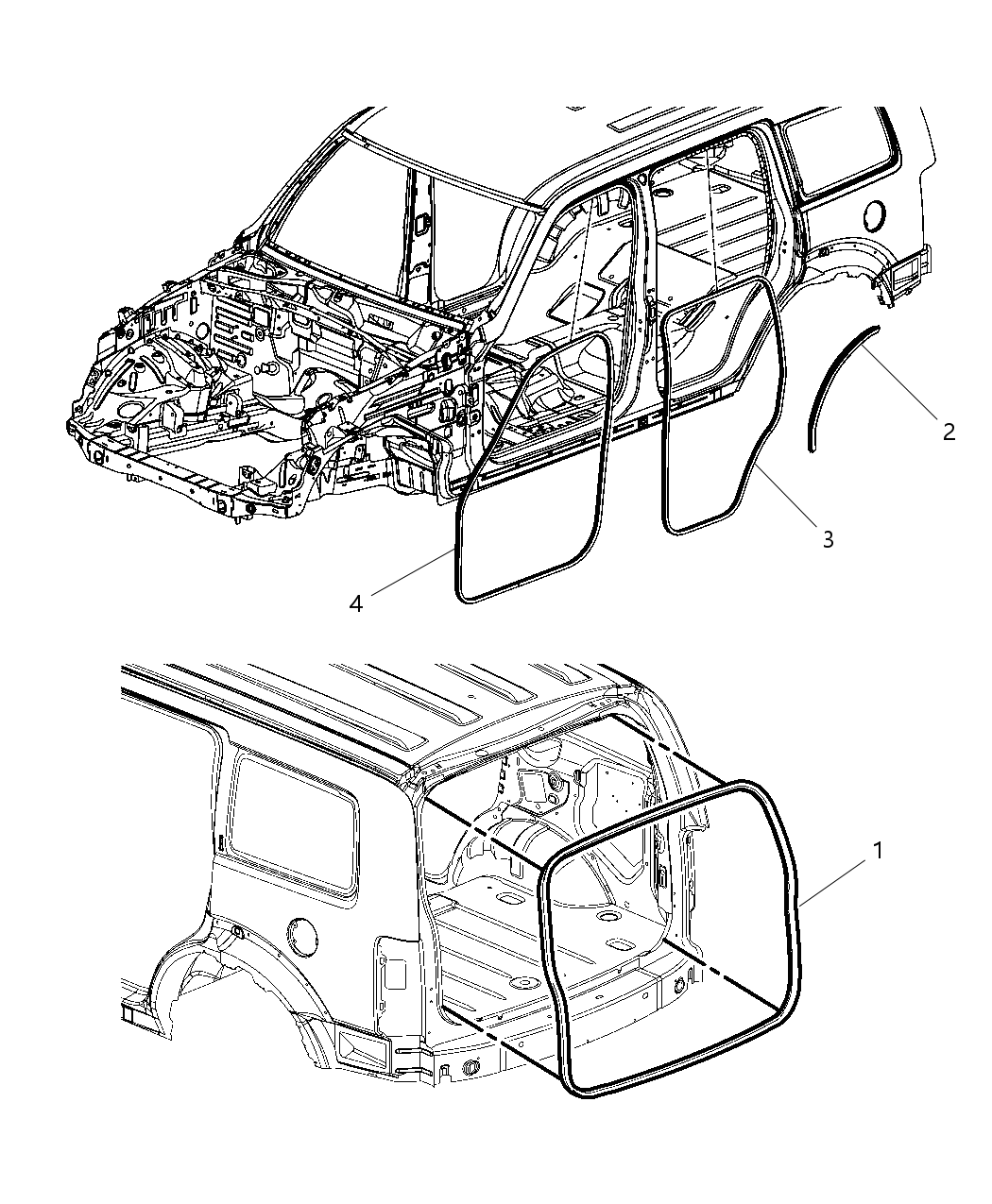 Weatherstrip Liftgate Opening