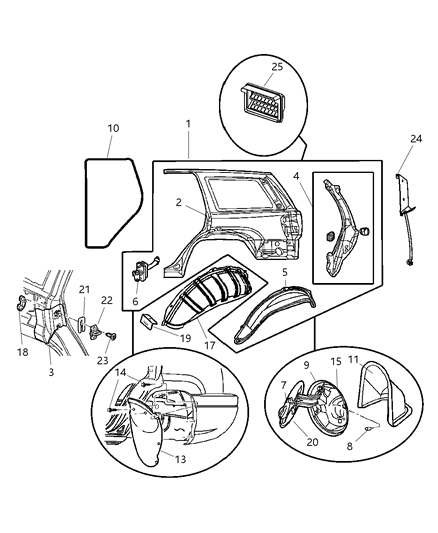 New 2000-2004 Fits Chrysler Grand Cherokee Shield-Splash - Part # 55136500AD