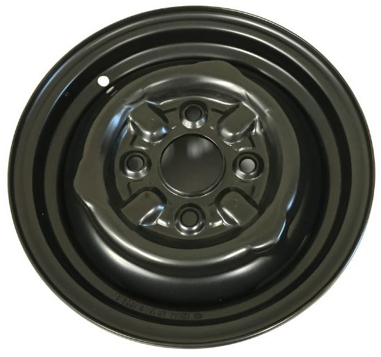 New OEM Toyota KP30,31,36..DLX,HDX,STD,XL 13X4, Black Steel Wheel, Part # 42611-12080
