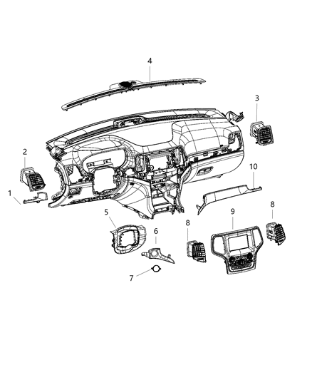 Applique Instrument Panel Driver Outboard