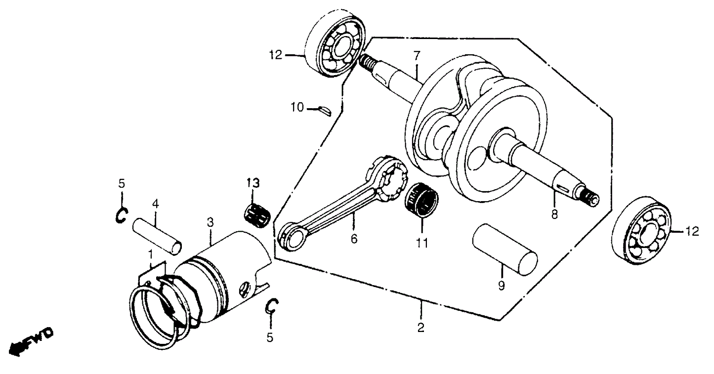 Ring Set, Piston (Over Size) (0.50) (Teikoku) (Replaces 130A3-Ga6-005)
