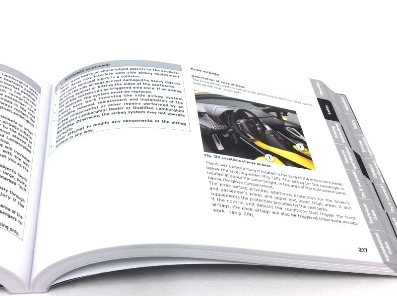 New 2012 Lamborghini Aventador LP700-4 Owner’s Manual Handbook – U.K. Specification