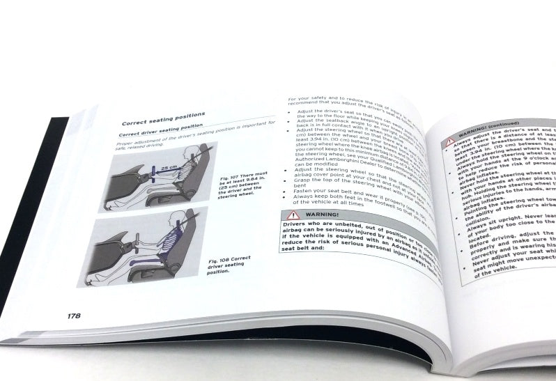 New 2012 Lamborghini Aventador LP700-4 Owner’s Manual Handbook – U.K. Specification