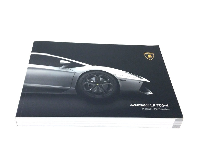 New 2012 Lamborghini Aventador LP700-4 Owner’s Manual Handbook – French Specification