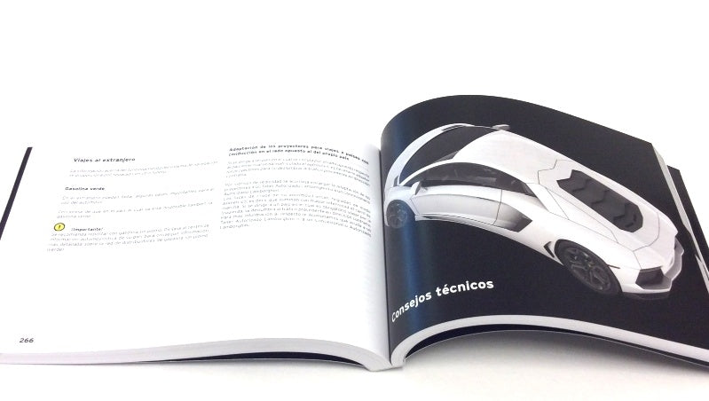 New 2012 Lamborghini Aventador LP700-4 Owner’s Manual Handbook – Spanish Specification
