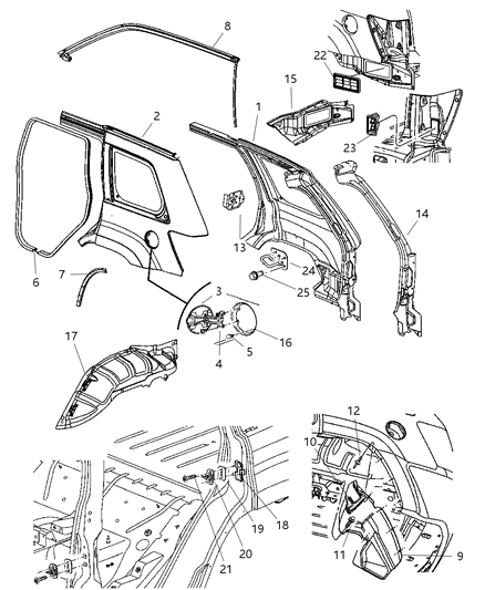 New 2005-2007 Fits Chrysler Grand Cherokee Shield-Splash - Part # 55157080AE