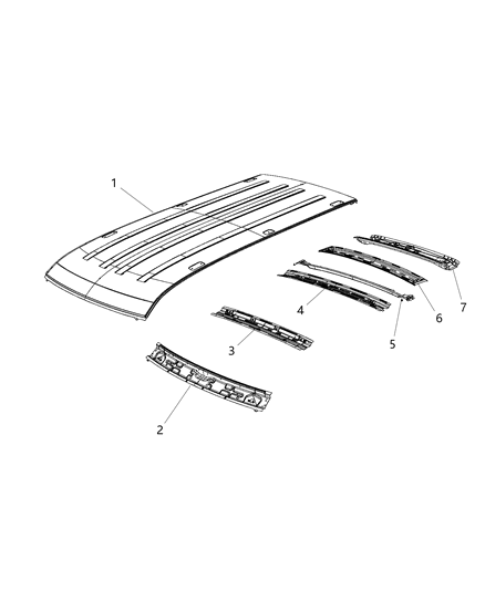 New 2019 Fits Chrysler ProMaster City Bow-Roof - Part # 68429875AA