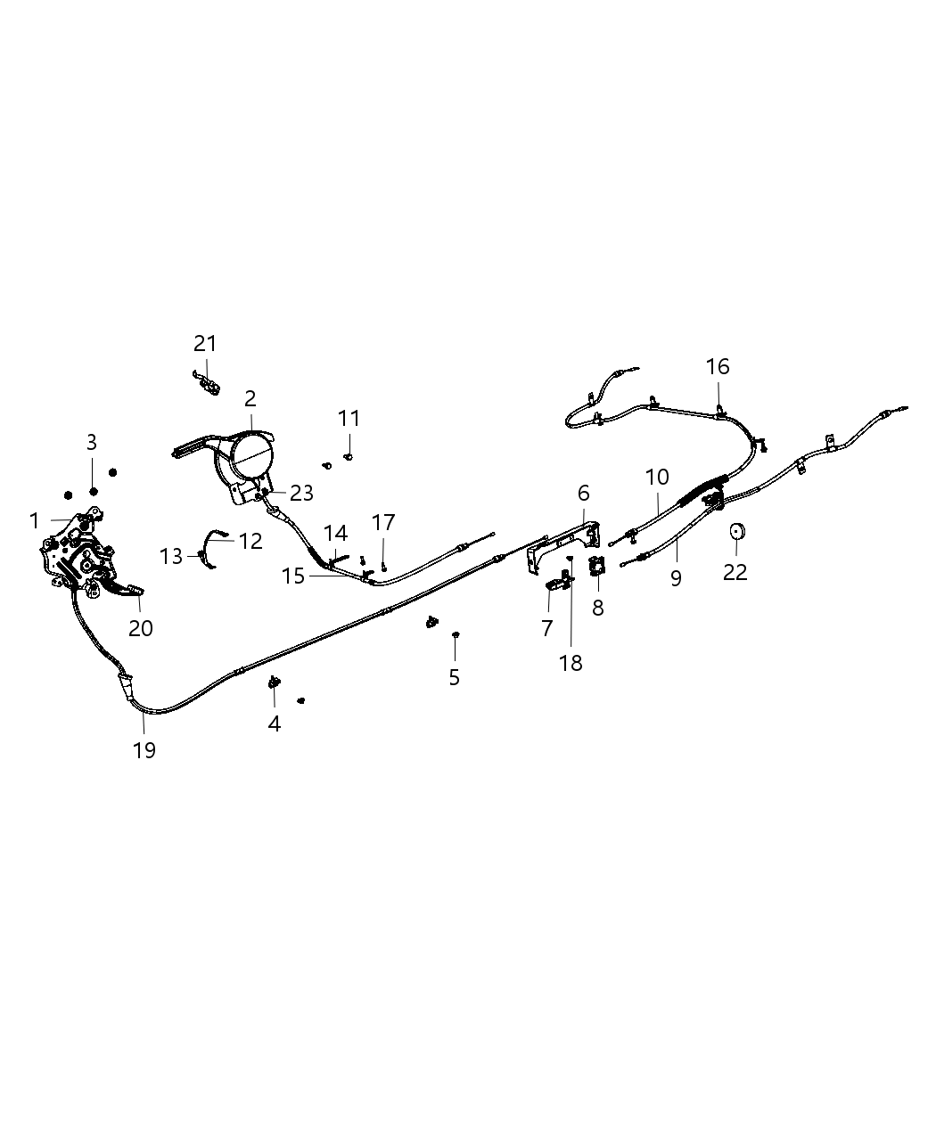 Cable Parking Brake Front