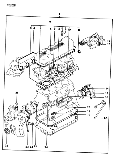 Gasket Set, Engine Upper