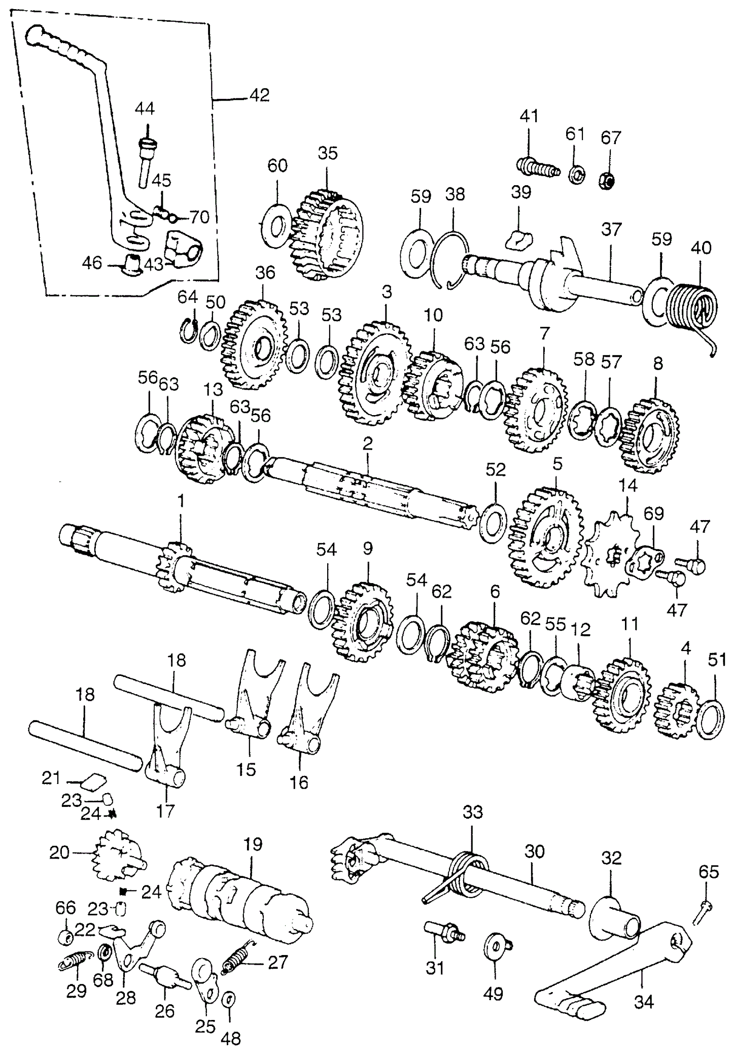 Gear, Mainshaft Sixth (25T)