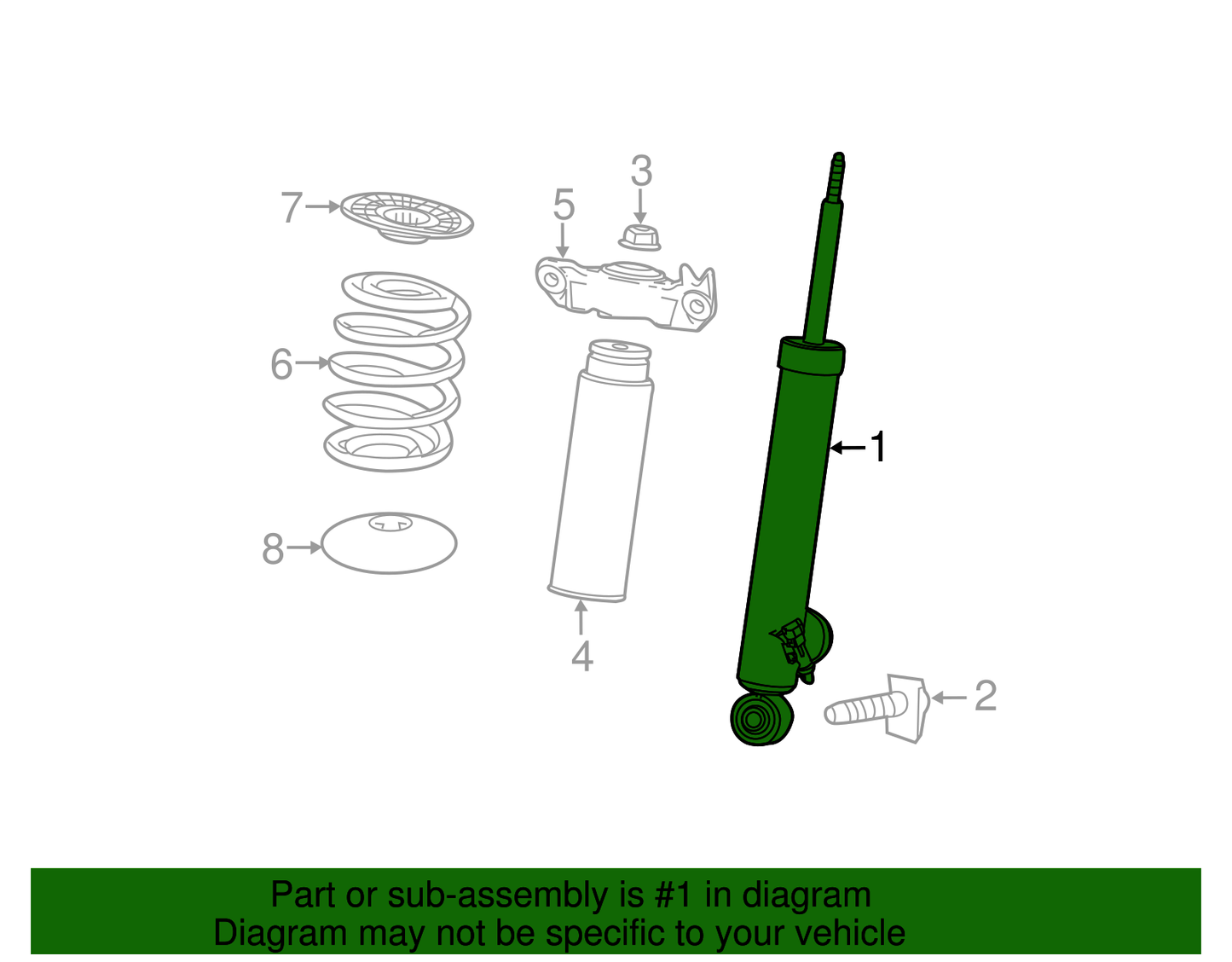 Rear Driver Side Shock Absorber