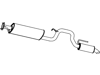 New 2008 Fits Chrysler Liberty Exhaust Muffler And Tailpipe - Part # 52129476AB