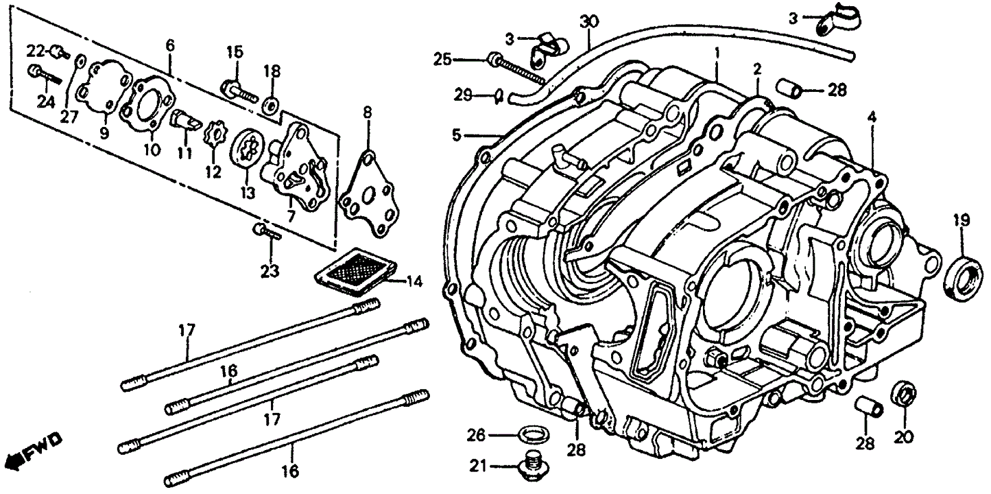 Crankcase, L.
