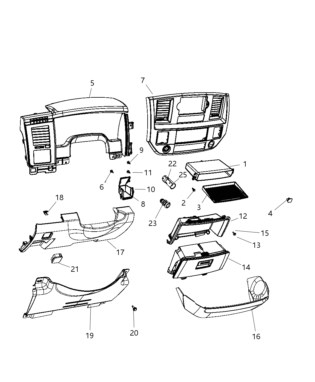 Bezel Instrument Panel Center
