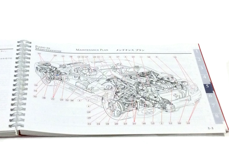 New OEM 2001 Ferrari 360 Modena Japanese Version Owners Handbook Manual Cat. 1728/01
