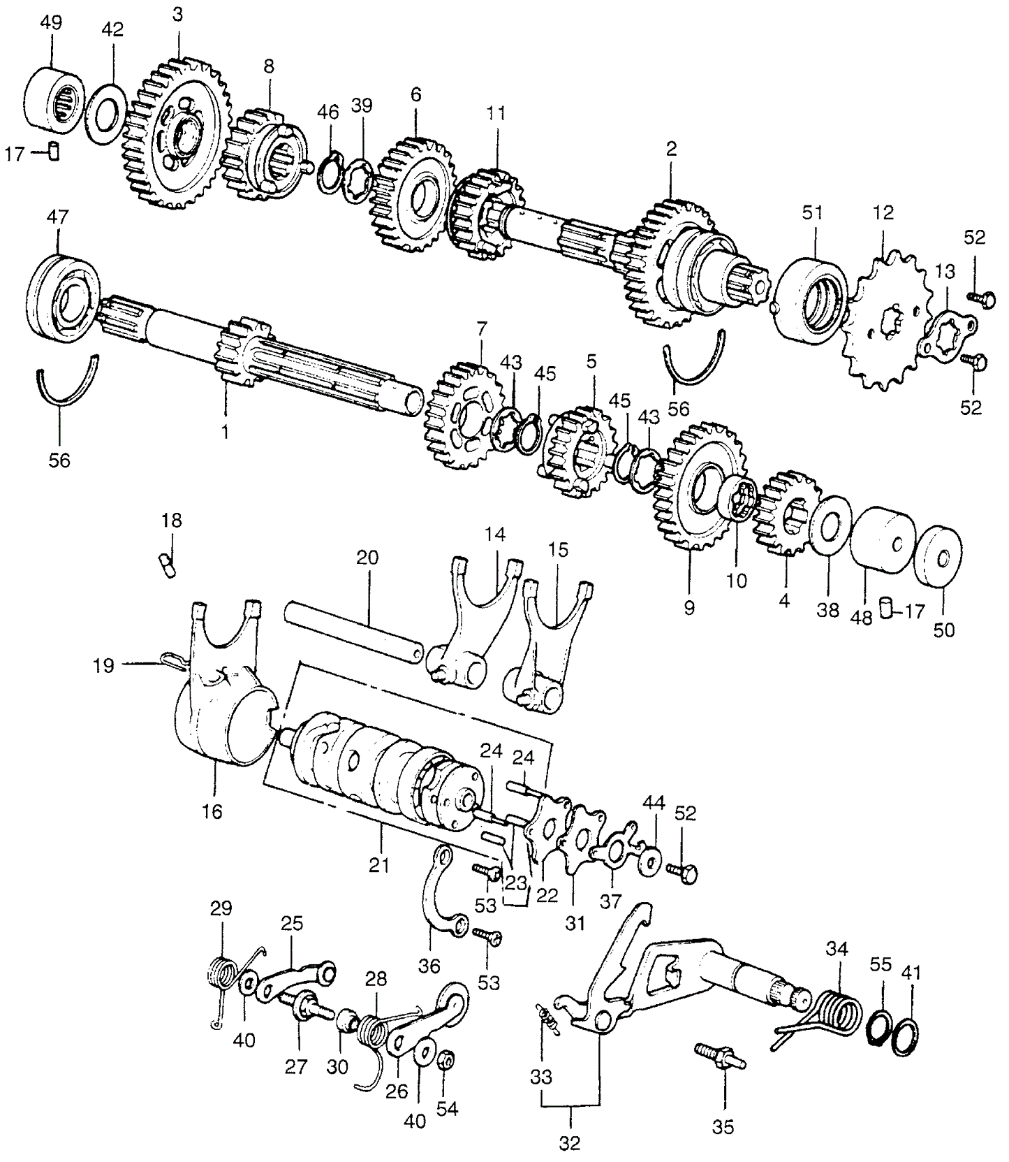 Fork, R. Gearshift