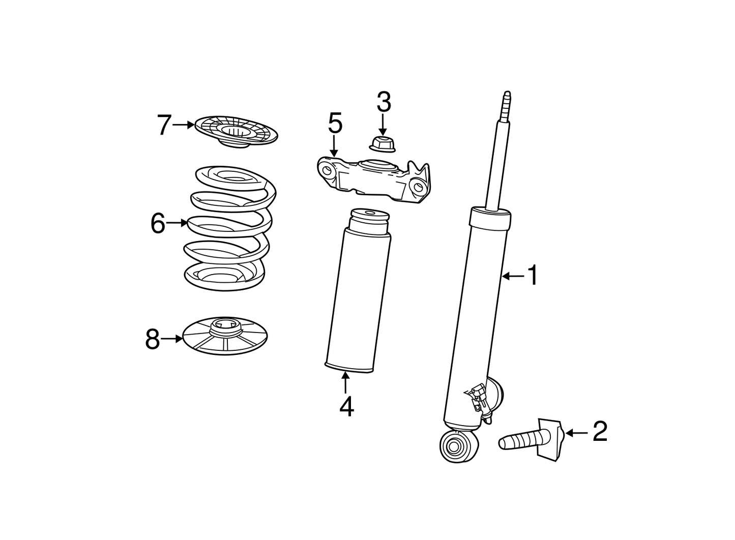 Rear Driver Side Shock Absorber