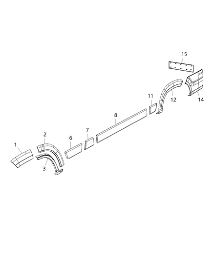 New 2014-2018 Fits Chrysler 1500 None-Quarter Wheel Opening - Part # 5RM71LAHAB