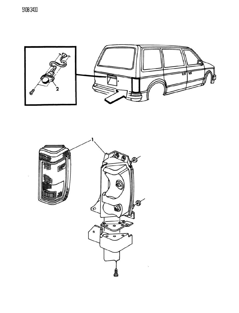 Lamp, Tail, Stop, Turn Signal, Back-Up, Side Marker, Right