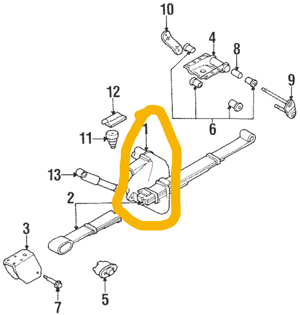 New 1996-2000 Fits Dodge Caravan Rear Axle Assembly Housing, Part # 4684406