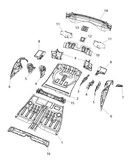 New 2011-2012 Fits Chrysler Grand Cherokee Crosmembe-Rear Suspension - Part # 68040834AA