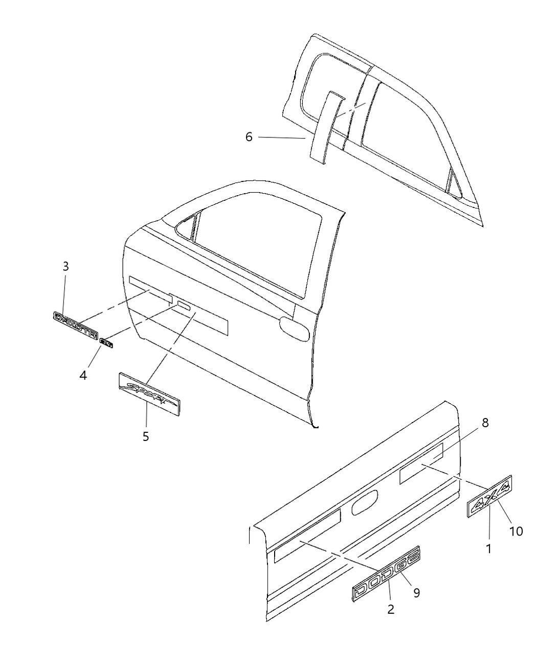 Decal Liftgate Dodge