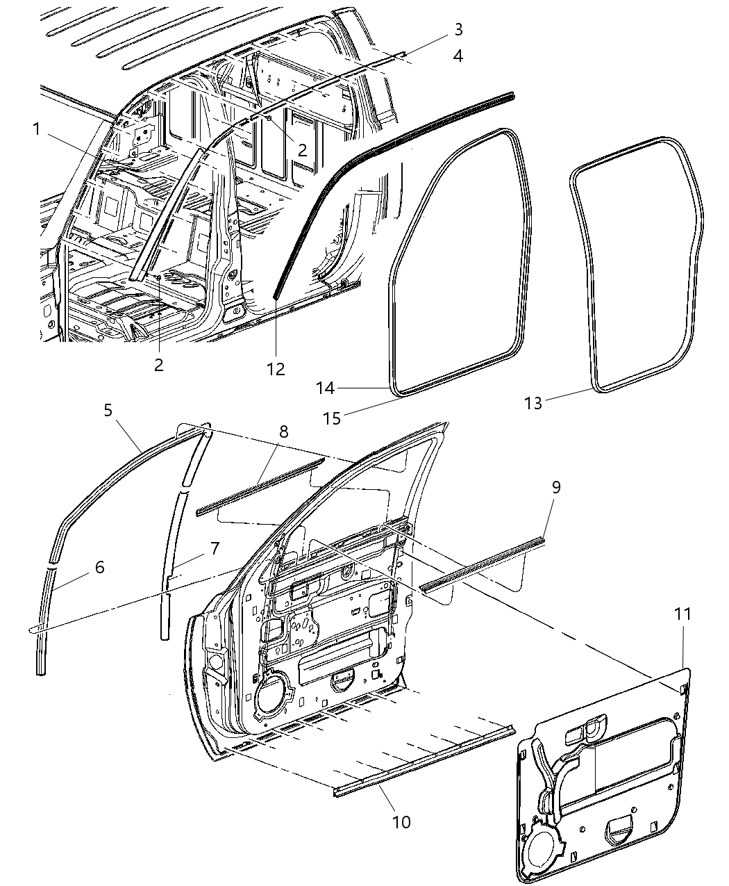 Weatherstrip Front Door Inner