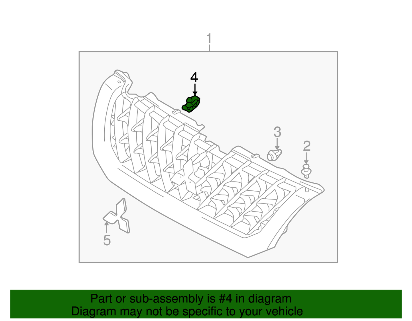 Grille Assembly Retainer Clip