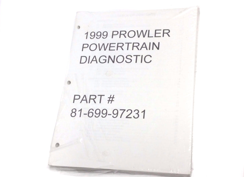 New 1999 Plymouth Prowler Factory Powertrain Diagnostic Procedures Manual 8169997231